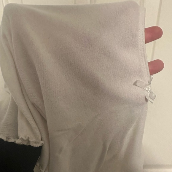 American Eagle White Babydoll Crop Top Medium - Picture 5 of 5